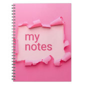 Pink Hole Spiral My Notes Notebook ノートブック (正面)
