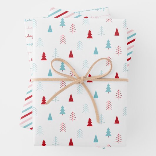 Pink Holiday Wrapping Paper Sheets ラッピングペーパーシート (インサイチュ)
