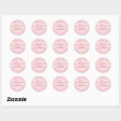 Pink Homemade with love thank you Sticker ラウンドシール (シート)