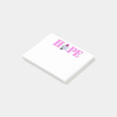 Pink HOPE Hummingbird写真4x3ノート ポストイット (アングル)
