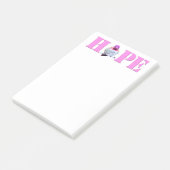 Pink HOPE Hummingbird写真4x6ノート ポストイット (アングル)