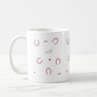 Pink Horse Girl Coquette Mug コーヒーマグカップ