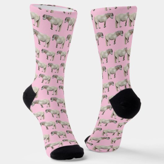 Pink horse socks ソックス (傾斜あり)