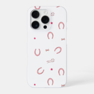 Pink Horseshoe Horse Girl Phone Case iPhone 16 Proケース