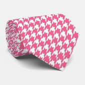 Pink Houndstooth Pattern Classic Preppy Style  ネクタイ (ロール)