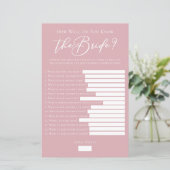 Pink How Well Know The Bride Shower Game (スタンド正面)