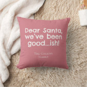 Pink Humor Dear Santa Fun Quote Funny Christmas クッション (ブランケット)
