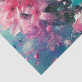 Pink Hyacinths Floral Impressionistic Decoupage 薄葉紙 (詳細)