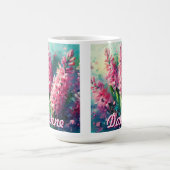 Pink Hyacinths Hyacinth Floral Personalized コーヒーマグカップ (中央)