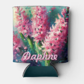 Pink Hyacinths Hyacinth Floral Personalized 缶クーラー (正面)