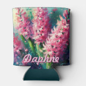 Pink Hyacinths Hyacinth Floral Personalized 缶クーラー (裏面)