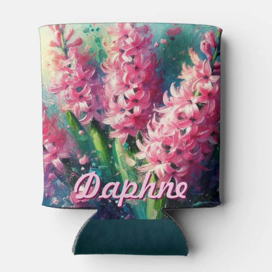 Pink Hyacinths Hyacinth Floral Personalized 缶クーラー (裏面)