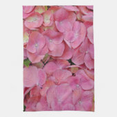Pink Hydrangea Blossom Flowers Kitchen Towel キッチンタオル (縦)