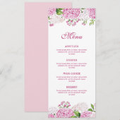 Pink Hydrangea Classic メニュー (正面/裏面)