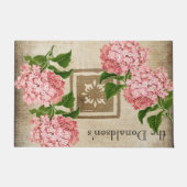 Pink Hydrangea Clusters II ドアマット (正面)