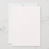 Pink Hydrangea Floral Stripe Wedding Invitation 招待状 (裏面)