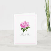 Pink Hydrangea Flower Baby Shower Baby Photo サンキューカード (正面)