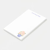 Pink Hydrangea in Chinoiserie Planer Post-It Note  ポストイット (アングル)