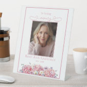 Pink Hydrangea In Loving Memory Tribute Remebrance 台座サイン (インサイチュ)