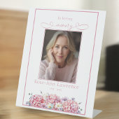 Pink Hydrangea In Loving Memory Tribute Remebrance 台座サイン