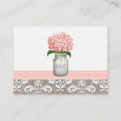 Pink Hydrangea Monogram Mason Jarレシピ要求 名刺 (裏面)