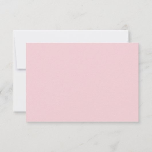 Pink Hydrangea Wedding RSVP Card (裏面)