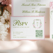 Pink Hydrangea Wedding RSVP Card
