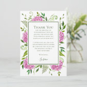 Pink Hydrangeas 60th Birthday サンキューカード (スタンド正面)