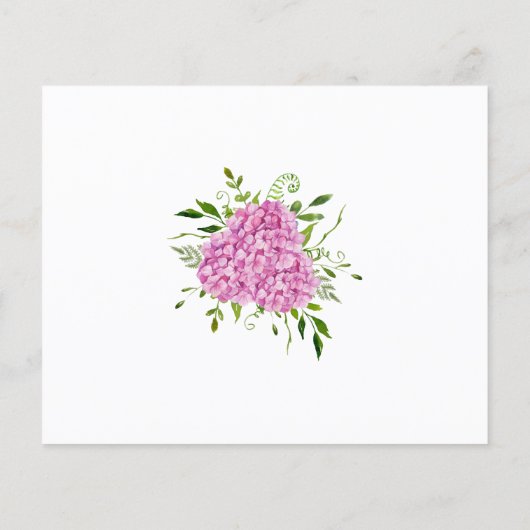 Pink Hydrangeas 80th Birthday Card Request (裏面)