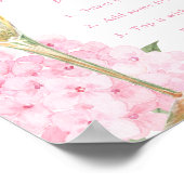 Pink Hydrangeas & Gold Glass Mimosa Bar ポスター (角)