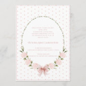 Pink  Hydrangeas Vintage Birth Announcement 招待状 (裏面)