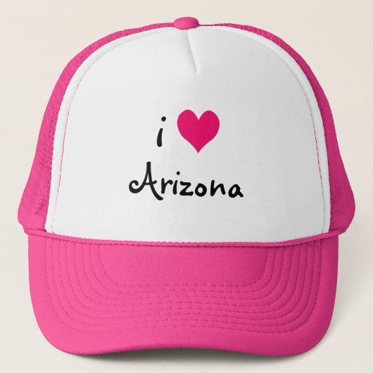 Pink I Love Arizona Hat キャップ (正面)