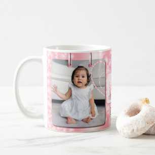 Pink I Love My Daughter Photo & Name コーヒーマグカップ
