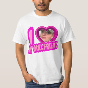 Pink I Love My Giral パーソナライズされた Photo Tシャツ