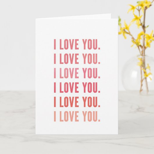 Pink I Love You Message Card カード (黄色い花)