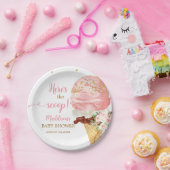 Pink Ice Cream Baby Shower  ペーパープレート (パーティー)