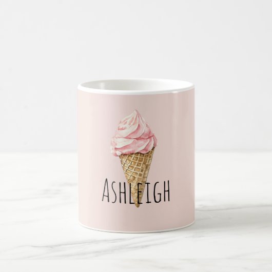Pink Ice Cream Cone コーヒーマグカップ (中央)
