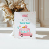 Pink Ice Cream Truck Treat 台座サイン