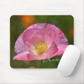 Pink Iceland Poppy (photography taken by me) マウスパッド (マウス)
