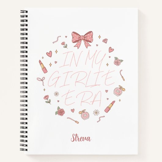 Pink in my girlie era notebook ノートブック (正面)