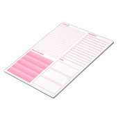 Pink Incredalist To-Doリストのメモ帳 ノートパッド (アングル)