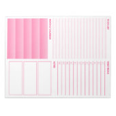 Pink Incredalist To-Doリストのメモ帳 ノートパッド (正面)