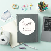 Pink | InstagramとFacebookをフォローしてプロモーション シール (iPadカバー)