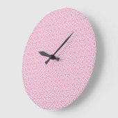 Pink Inverted Triangle Pattern Wall clock ラージ壁時計 (傾斜)