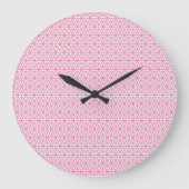 Pink Inverted Triangle Pattern Wall clock ラージ壁時計 (正面)
