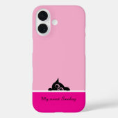 Pink iPhone Case with Cute Kitten Design Case-Mate iPhoneケース (裏面)