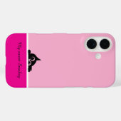 Pink iPhone Case with Cute Kitten Design Case-Mate iPhoneケース (裏面 (横))