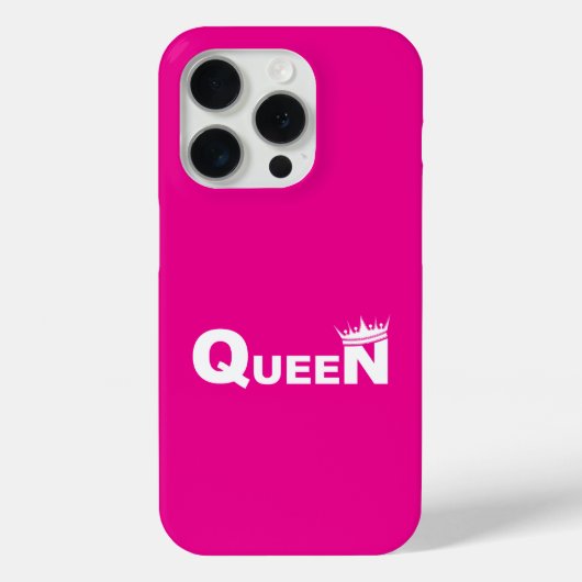 Pink iPhone case with 'Queen' Case-Mate iPhoneケース (裏面)
