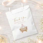Pink Islamic Aqiqah Baby Girl Favor Bag フェイバーバッグ (クリップ留めされた状態)
