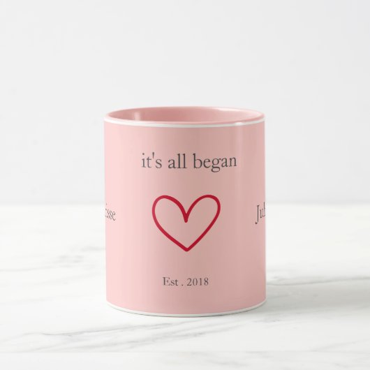 Pink it all began  マグカップ (中央)